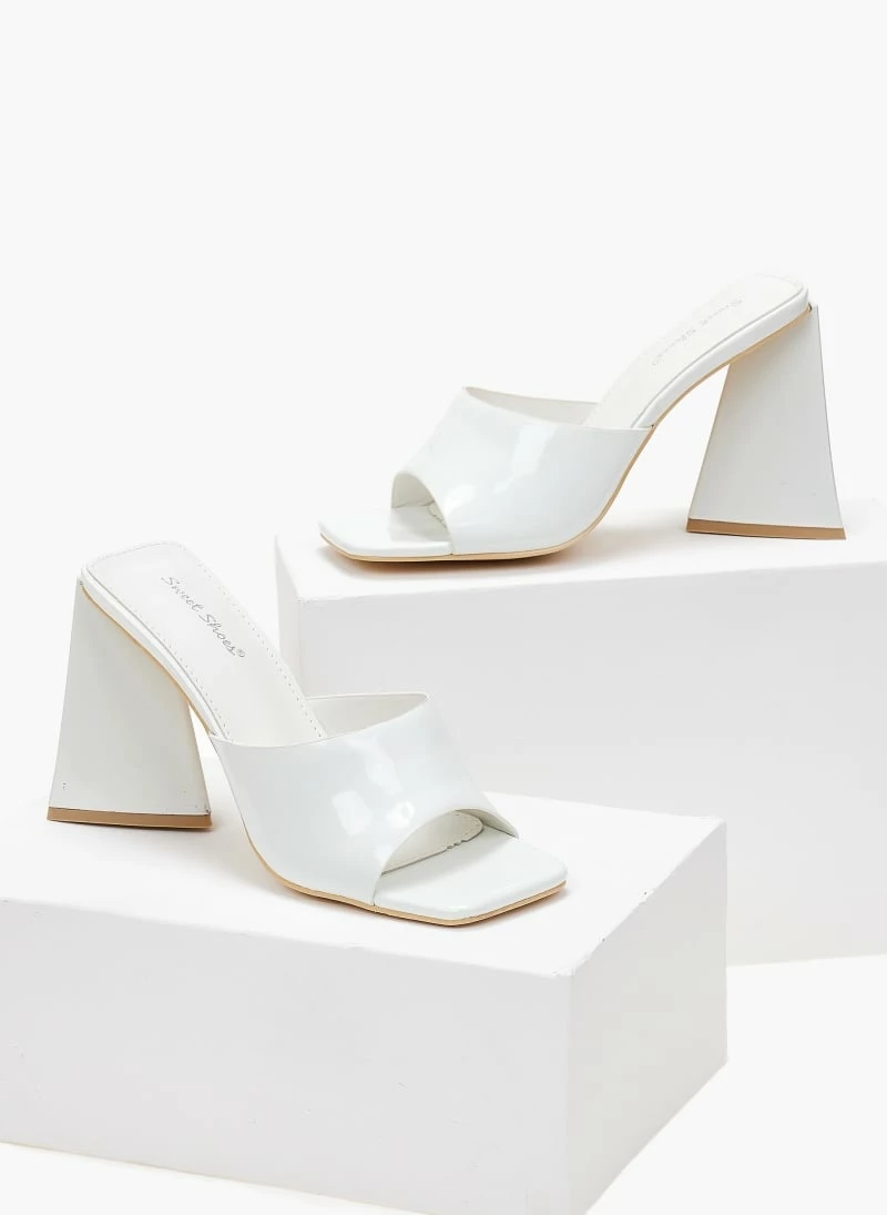 The Fashion Project Mules λουστρίνι με φαρδιά φάσα - Λευκό - Image 6