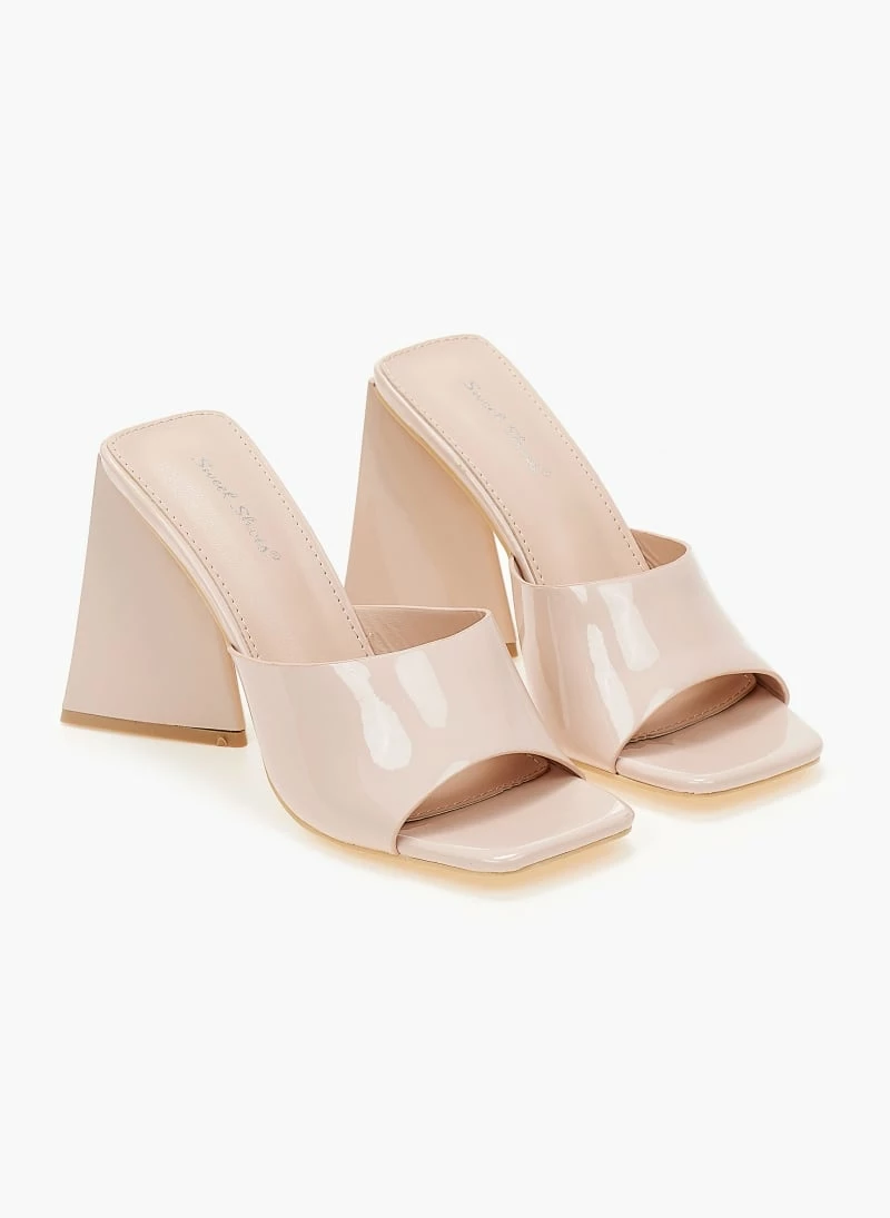 The Fashion Project Mules λουστρίνι με φαρδιά φάσα - Nude - Image 5