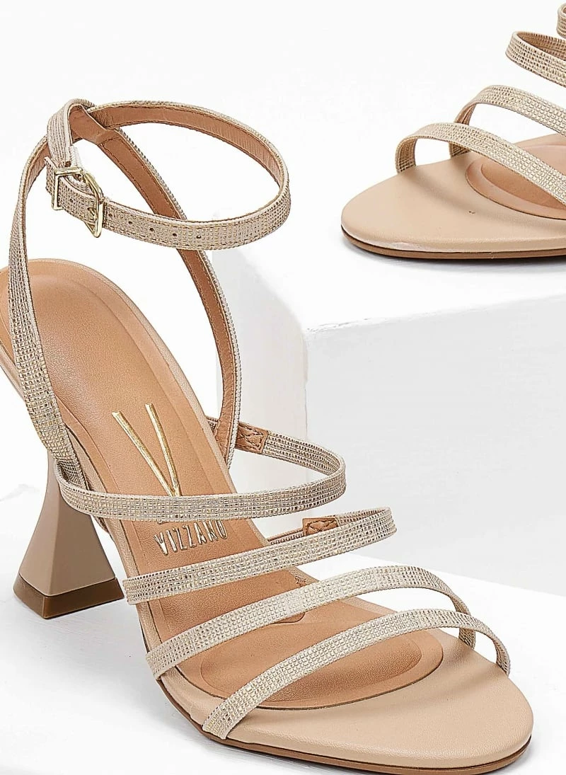 Πέδιλα με ανάγλυφο Pattern VIZZANO 6462.102 - Χρυσό - Image 5