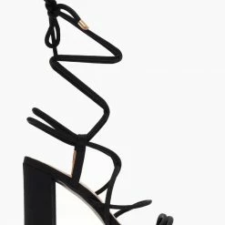 The Fashion Project Πέδιλα με Lace Up δέσιμο - Μαύρο