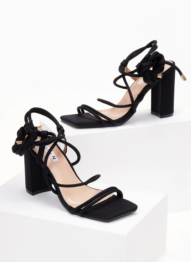 The Fashion Project Πέδιλα με Lace Up δέσιμο - Μαύρο - Image 3