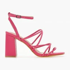 The Fashion Project Πέδιλα με λεπτά λουράκια με μπαρέτα - Φούξια