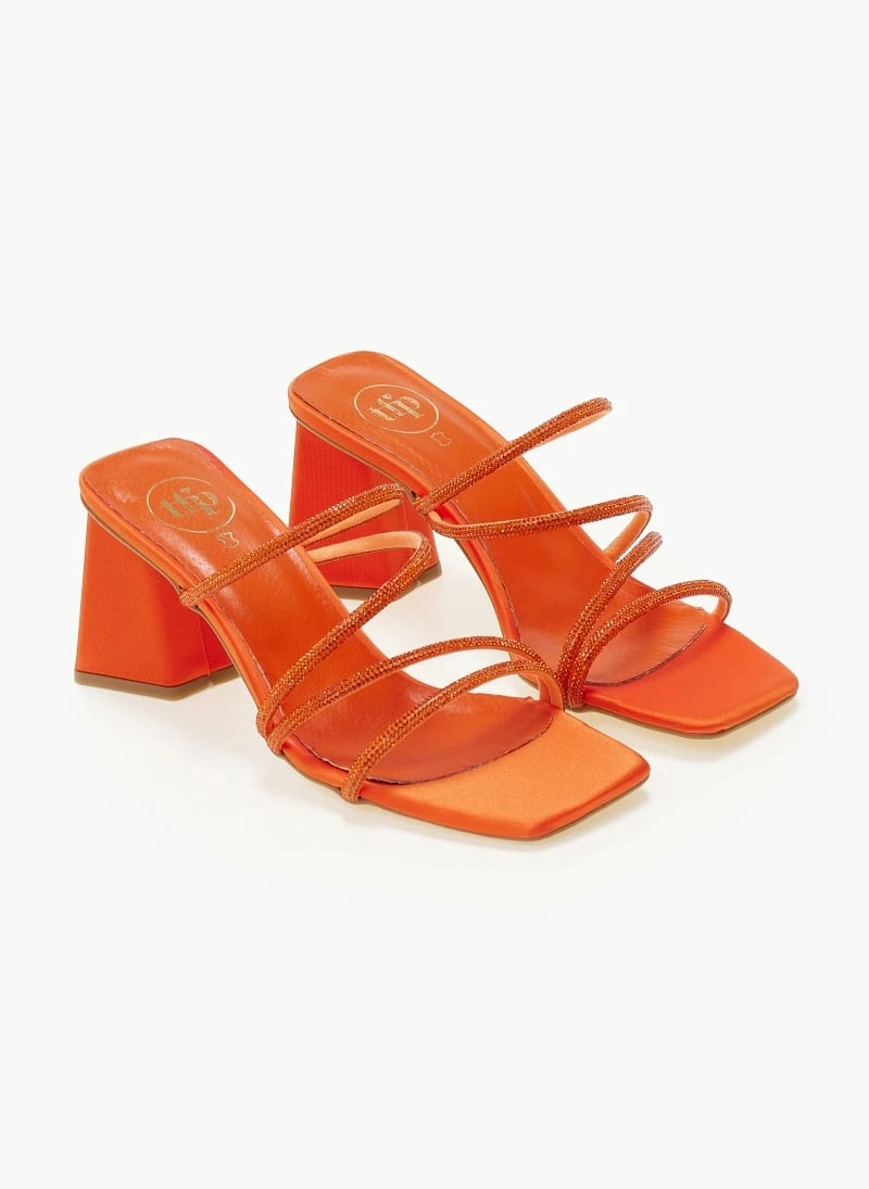 TFP Πέδιλα με λεπτές σειρές Strass - Πορτοκαλί - Image 2
