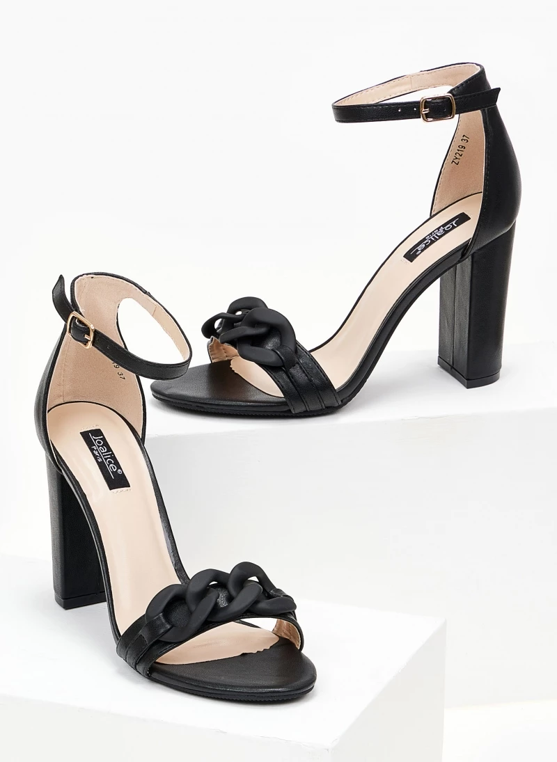 The Fashion Project Πέδιλα με ματ αλυσίδα - Μαύρο - Image 6