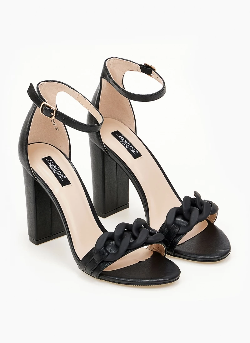 The Fashion Project Πέδιλα με ματ αλυσίδα - Μαύρο - Image 3