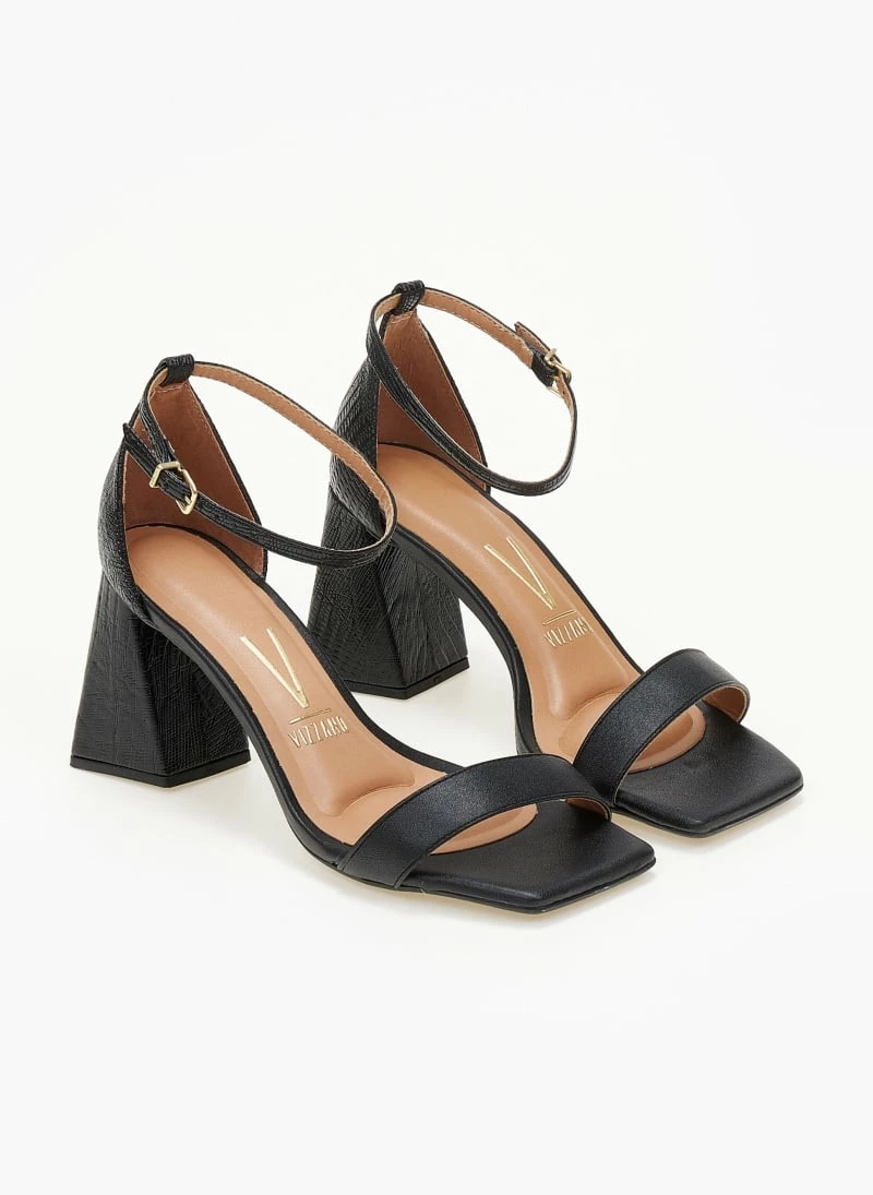 Πέδιλα με Pattern στο τακούνι VIZZANO 6464.102 - Μαύρο - Image 3