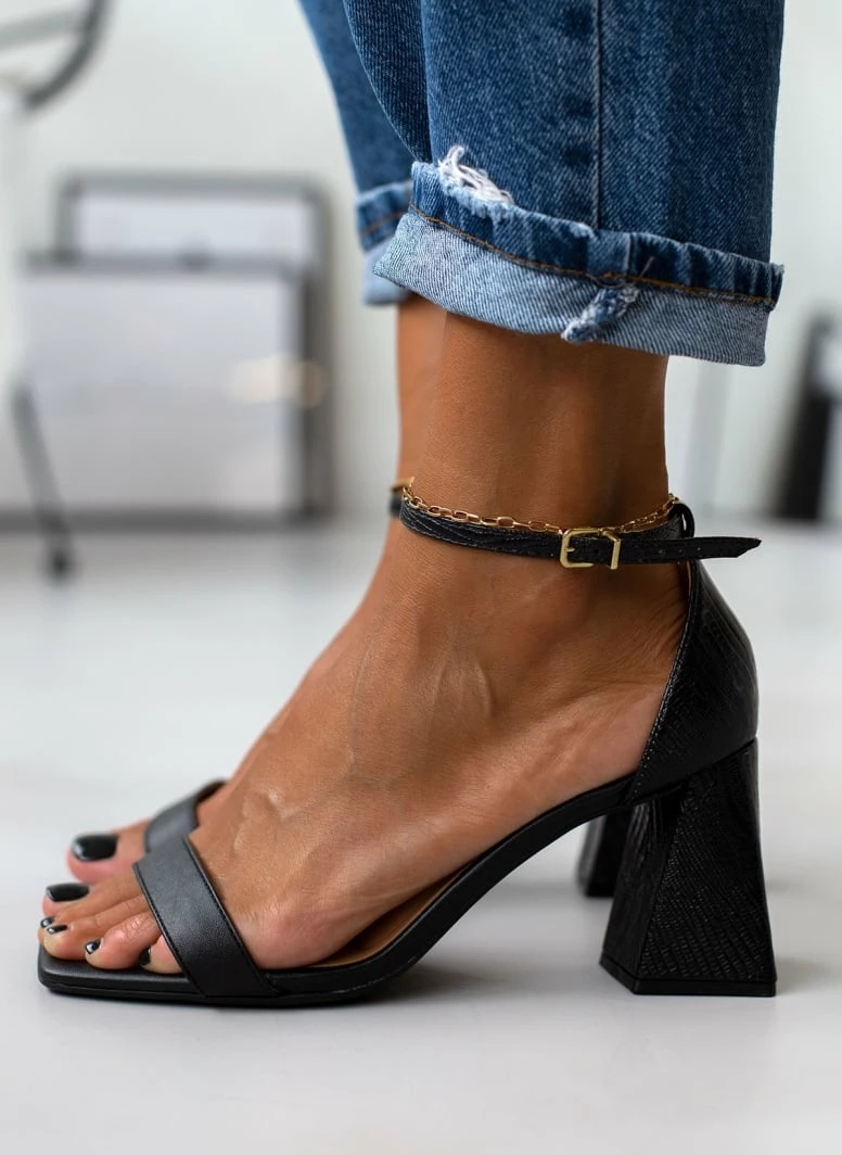 Πέδιλα με Pattern στο τακούνι VIZZANO 6464.102 - Μαύρο - Image 4