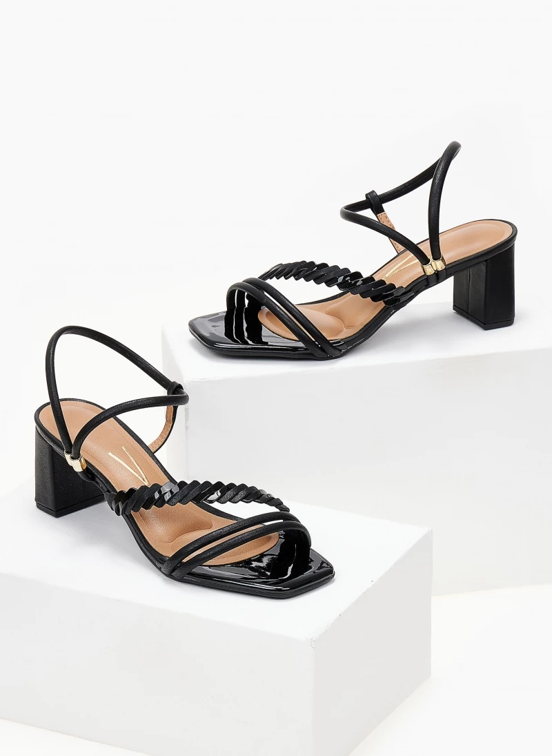 Πέδιλα με περαστό λουράκι VIZZANO 6430.114 - Μαύρο - Image 5