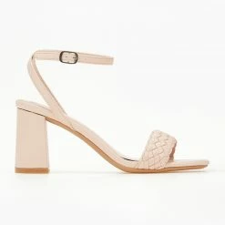 The Fashion Project Πέδιλα με πλεκτό σχέδιο στη φάσα - Μπεζ