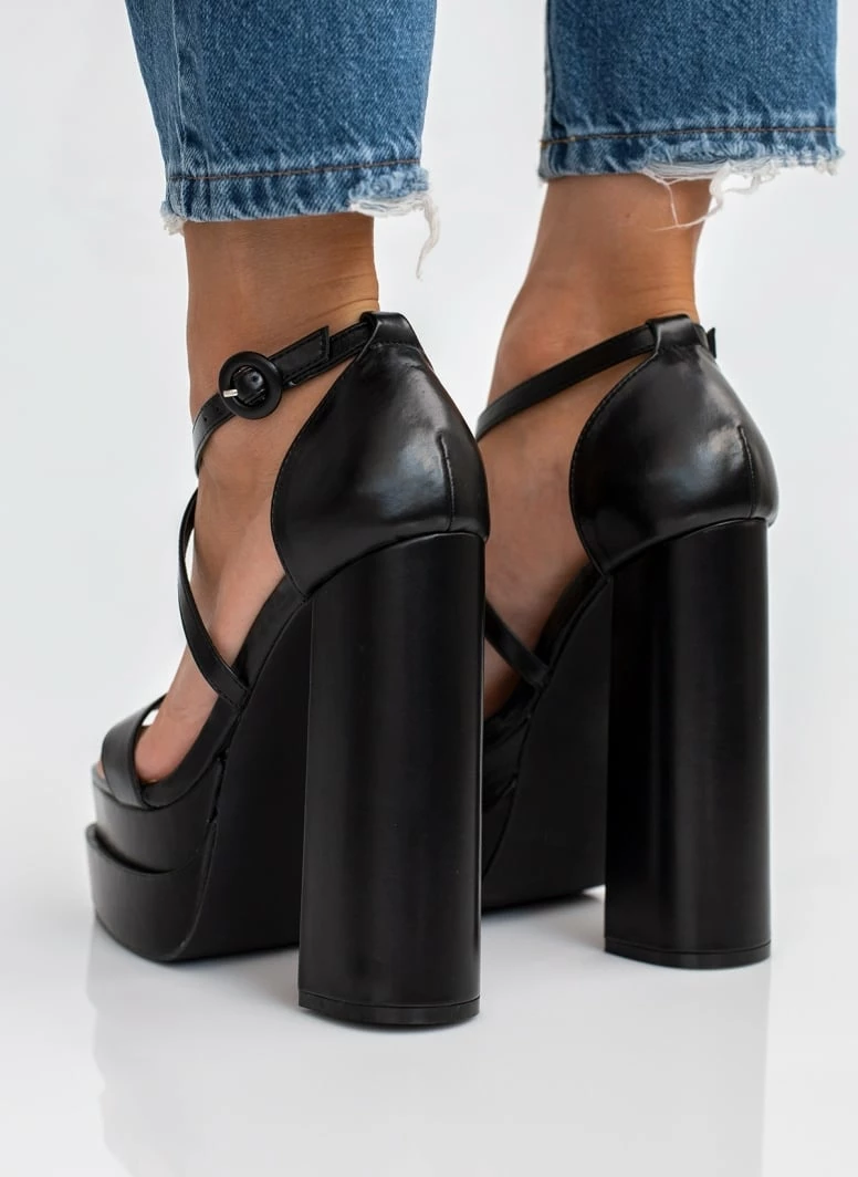 The Fashion Project Πέδιλα με ψηλή φιάπα - Μαύρο - Image 7