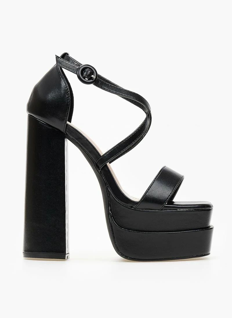 The Fashion Project Πέδιλα με ψηλή φιάπα - Μαύρο - Image 2