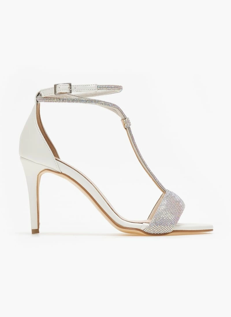 Πέδιλα με Strass και μπαρέτα Tfp - Λευκό - Image 2