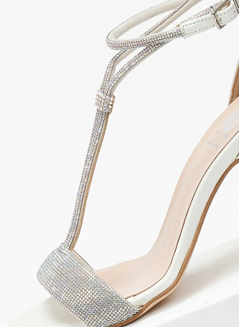 Πέδιλα με Strass και μπαρέτα Tfp - Λευκό - Image 6