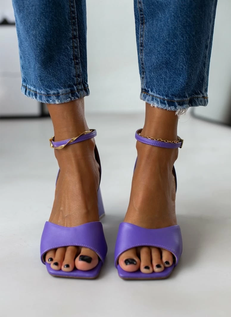 Πέδιλα με τακούνι καμπάνα VIZZANO 6464.106 - Μωβ - Image 7