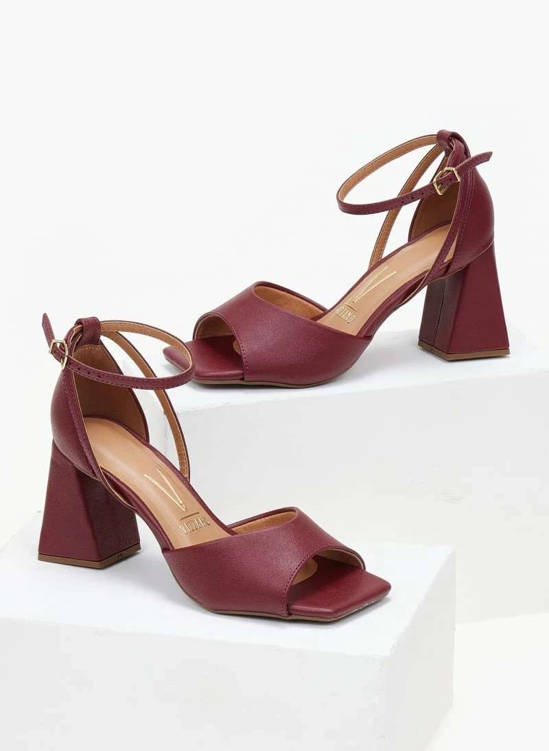 Πέδιλα με τακούνι καμπάνα VIZZANO 6464.106 - Μπορντό - Image 5