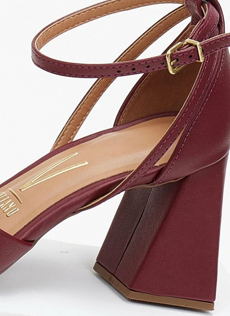 Πέδιλα με τακούνι καμπάνα VIZZANO 6464.106 - Μπορντό - Image 6