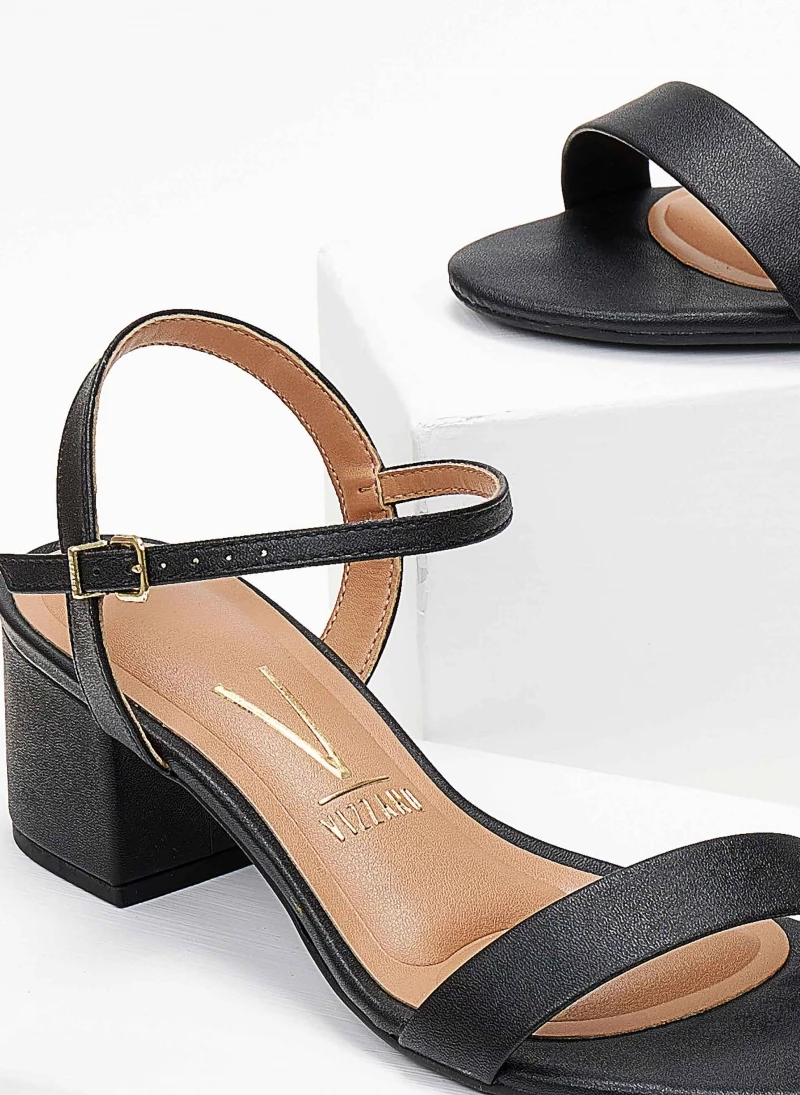 Πέδιλα με χαμηλό τακούνι και μπαρέτα VIZZANO 6291.900 - Μαύρο - Image 4