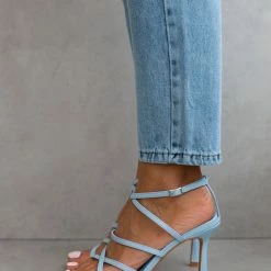 The Fashion Project Πέδιλα με χιαστί δέσιμο - Γαλάζιο