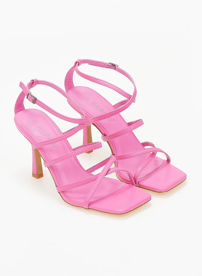 The Fashion Project Πέδιλα με χιαστί δέσιμο - Φούξια - Image 3