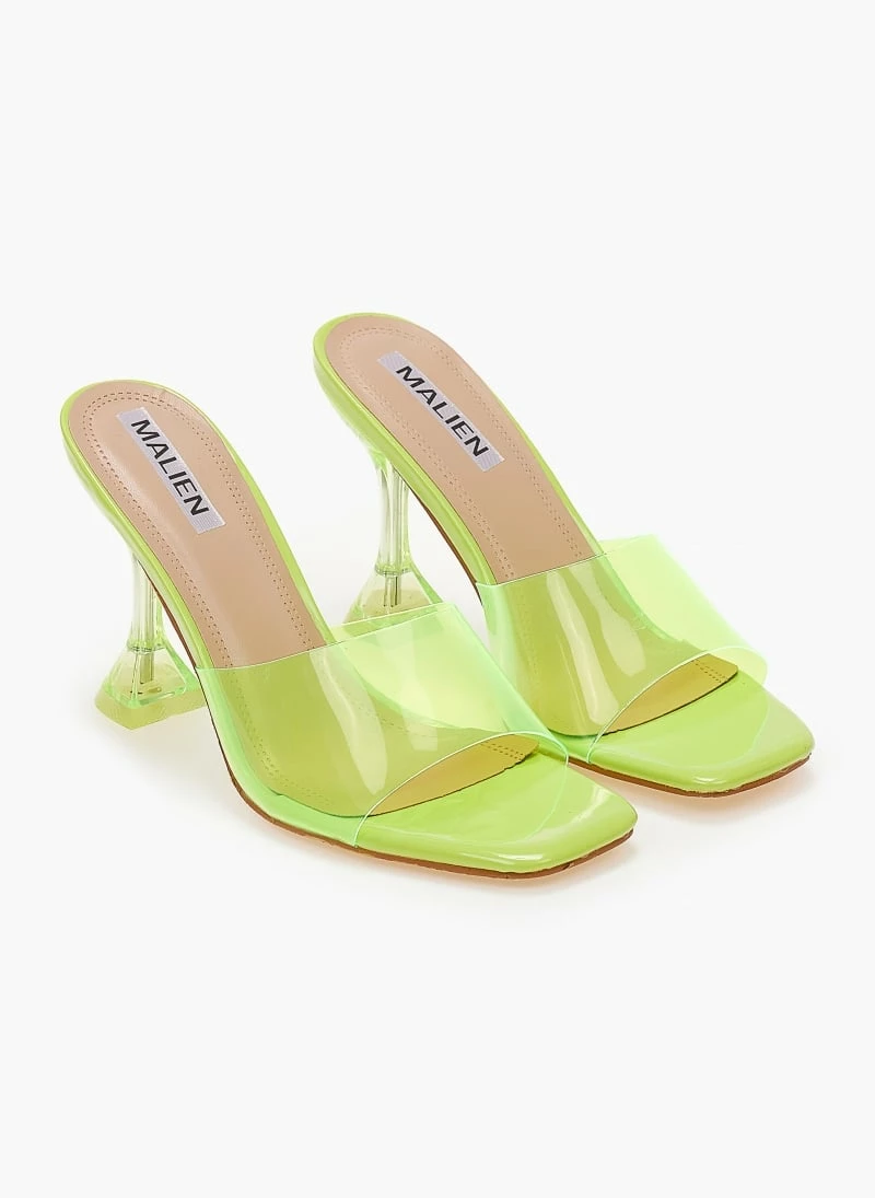 The Fashion Project Mules με διάφανη φάσα - Λαχανί - Image 3