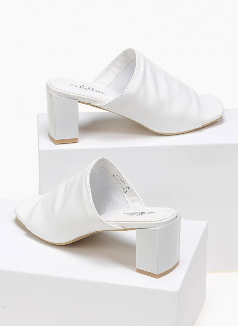 The Fashion Project Mules με φαρδιά φάσα - Λευκό - Image 2