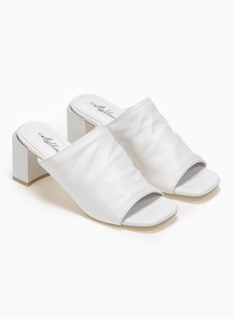 The Fashion Project Mules με φαρδιά φάσα - Λευκό