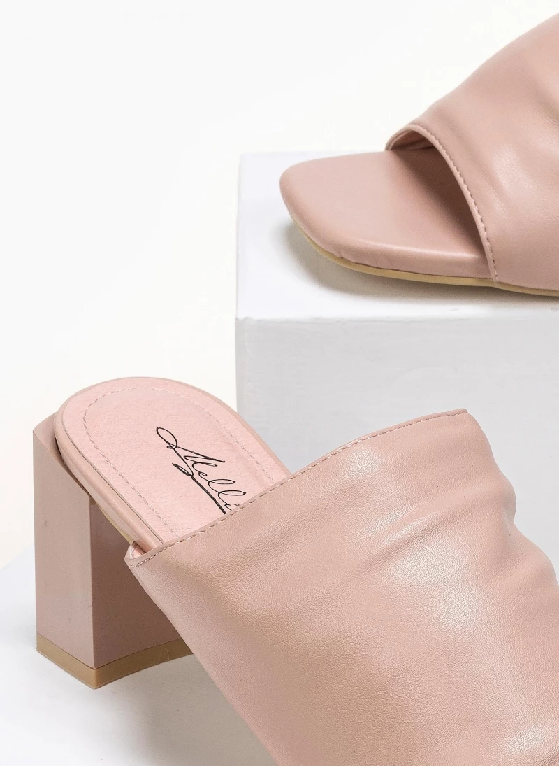 The Fashion Project Mules με φαρδιά φάσα - Nude - Image 3