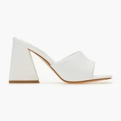 The Fashion Project Mules με ιδιαίτερο τακούνι - Λευκό