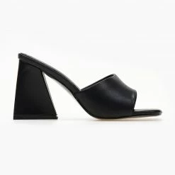 The Fashion Project Mules με ιδιαίτερο τακούνι - Μαύρο