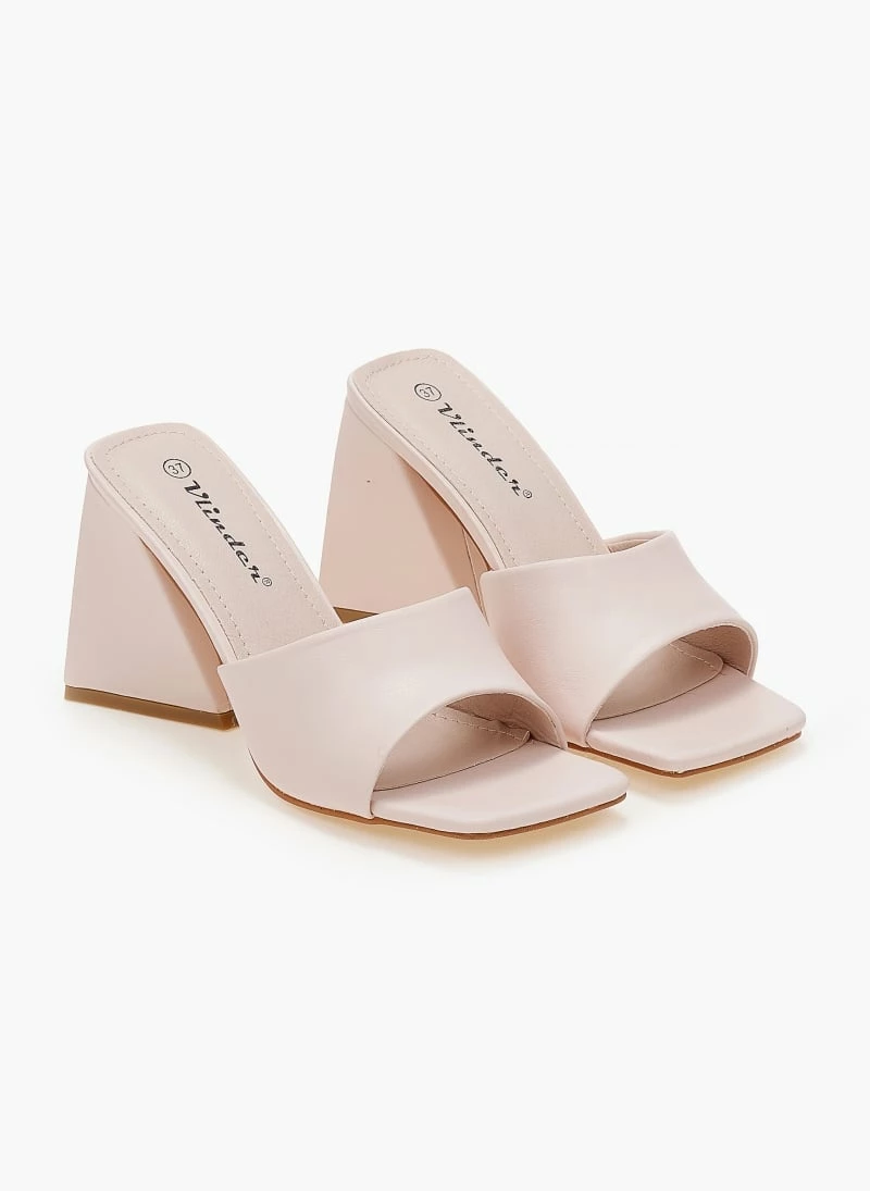 The Fashion Project Mules με ιδιαίτερο τακούνι - Nude - Image 3