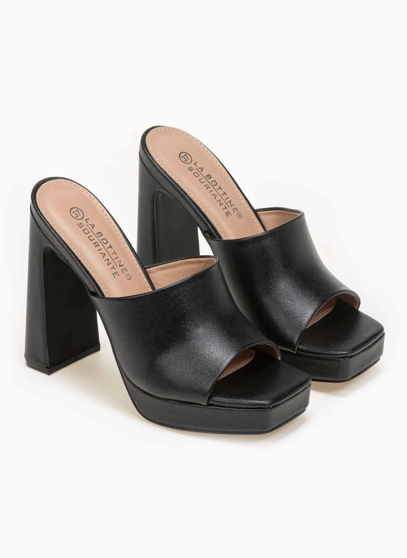 The Fashion Project Mules με χωστή φάσα - Μαύρο - Image 5