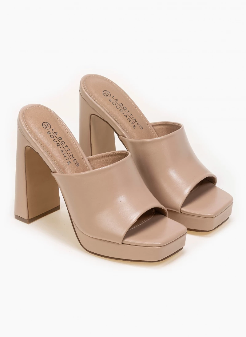 The Fashion Project Mules με χωστή φάσα - Nude - Image 4