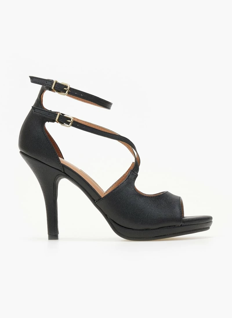 Πέδιλα Peep Toe με χιαστί δέσιμο VIZZANO 6210.1025 - Μαύρο - Image 2