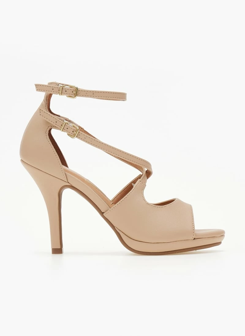 Πέδιλα Peep Toe με χιαστί δέσιμο VIZZANO 6210.1025 - Μπεζ - Image 6