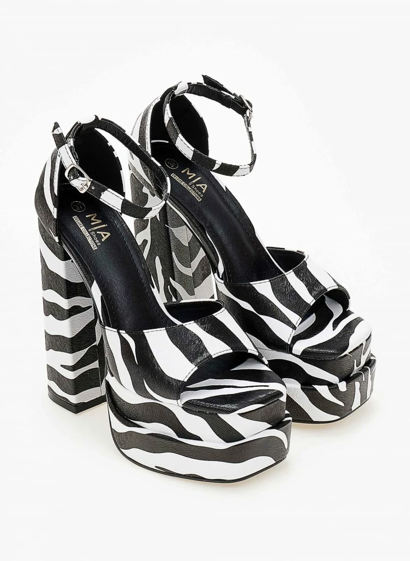 The Fashion Project Πέδιλα Platform με Animal Print - Zebra - Image 6