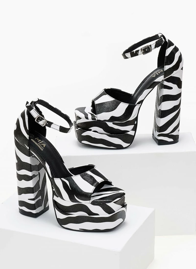 The Fashion Project Πέδιλα Platform με Animal Print - Zebra - Image 3