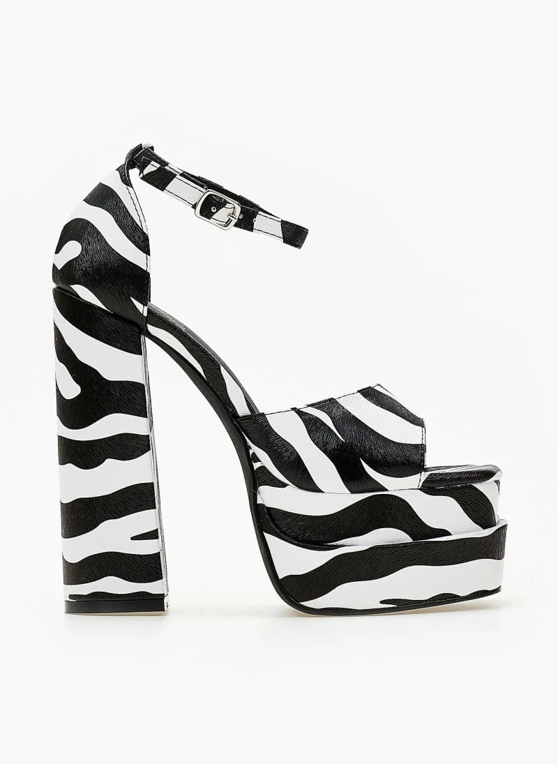 The Fashion Project Πέδιλα Platform με Animal Print - Zebra - Image 2