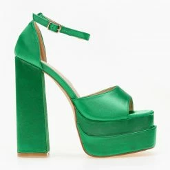 The Fashion Project Πέδιλα Platform με κλειστή φτέρνα - Πράσινο