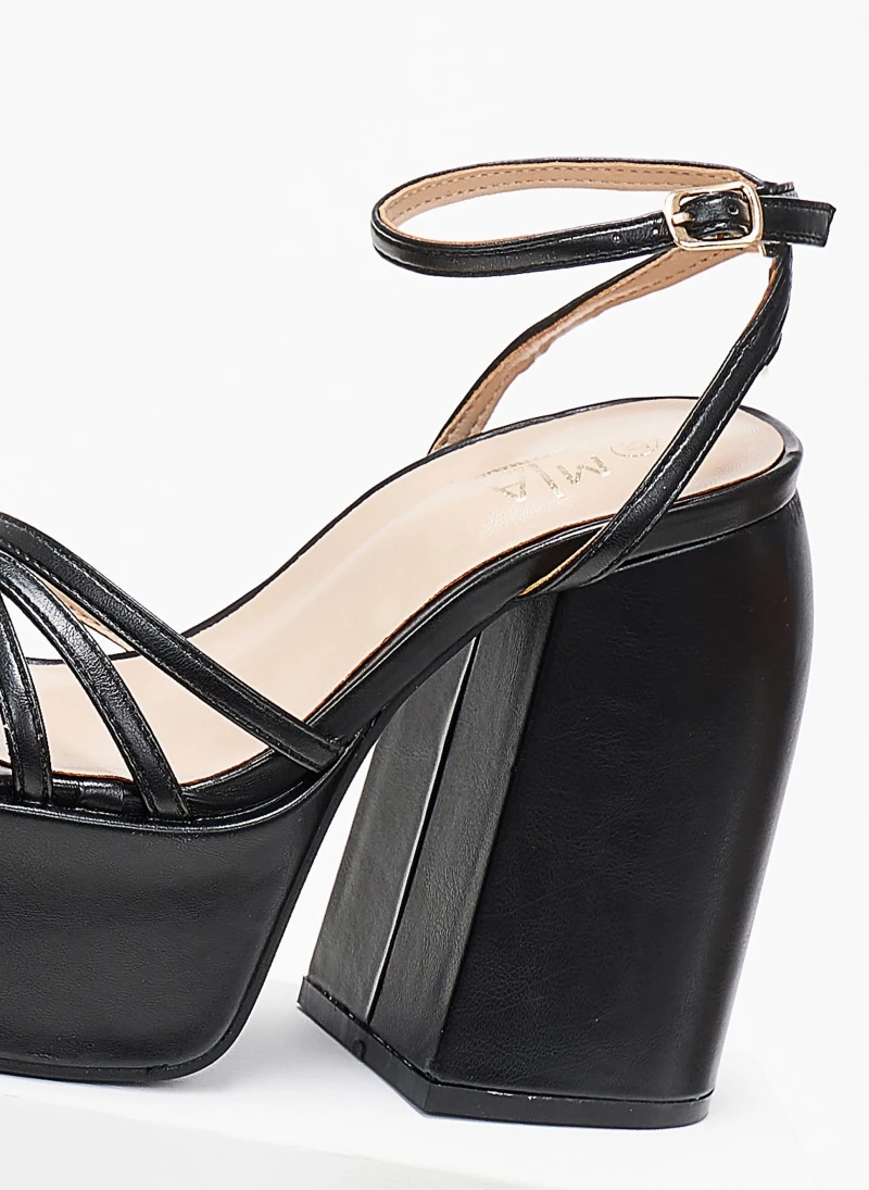 The Fashion Project Πέδιλα Platform με μπαρέτα - Μαύρο - Image 3