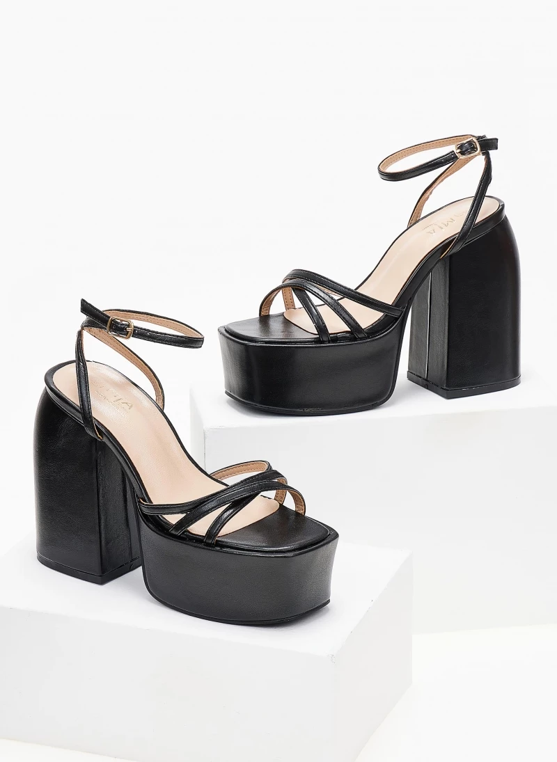 The Fashion Project Πέδιλα Platform με μπαρέτα - Μαύρο - Image 5