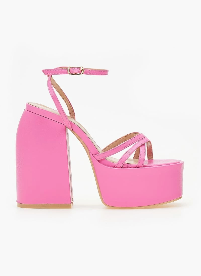The Fashion Project Πέδιλα Platform με μπαρέτα - Φούξια - Image 2