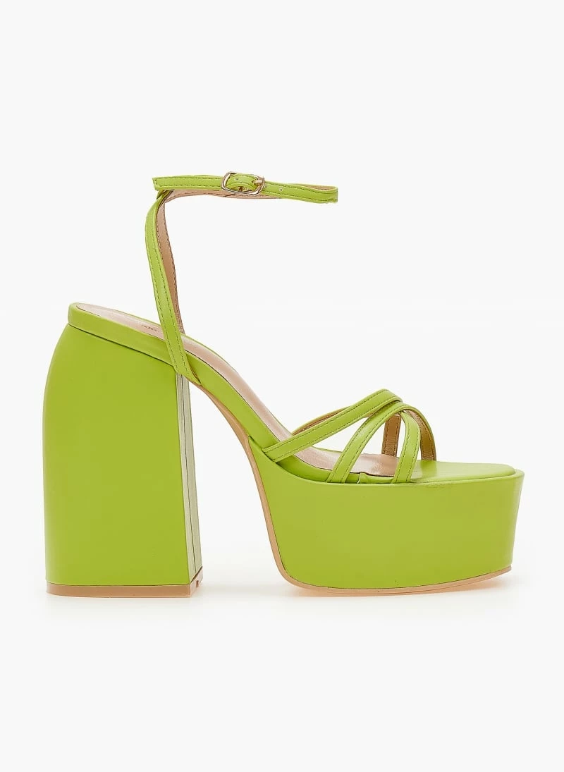 The Fashion Project Πέδιλα Platform με μπαρέτα - Λαχανί - Image 2