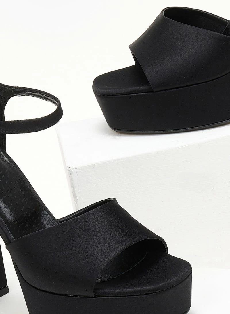 Πέδιλα Platform με μπαρέτα TFP - Μαύρο - Image 8