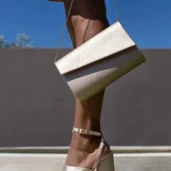 The Fashion Project Πέδιλα Platform σατέν με φαρδιά φάσα - Μπεζ