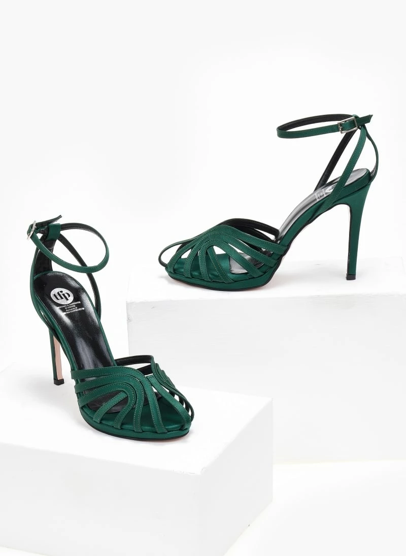 Πέδιλα ρετρό σατέν με μπαρέτα Tfp - Κυπαρισσί - Image 3