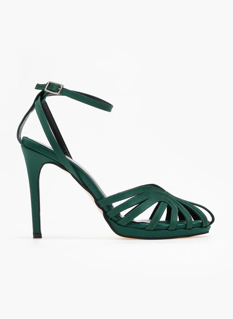 Πέδιλα ρετρό σατέν με μπαρέτα Tfp - Κυπαρισσί - Image 2