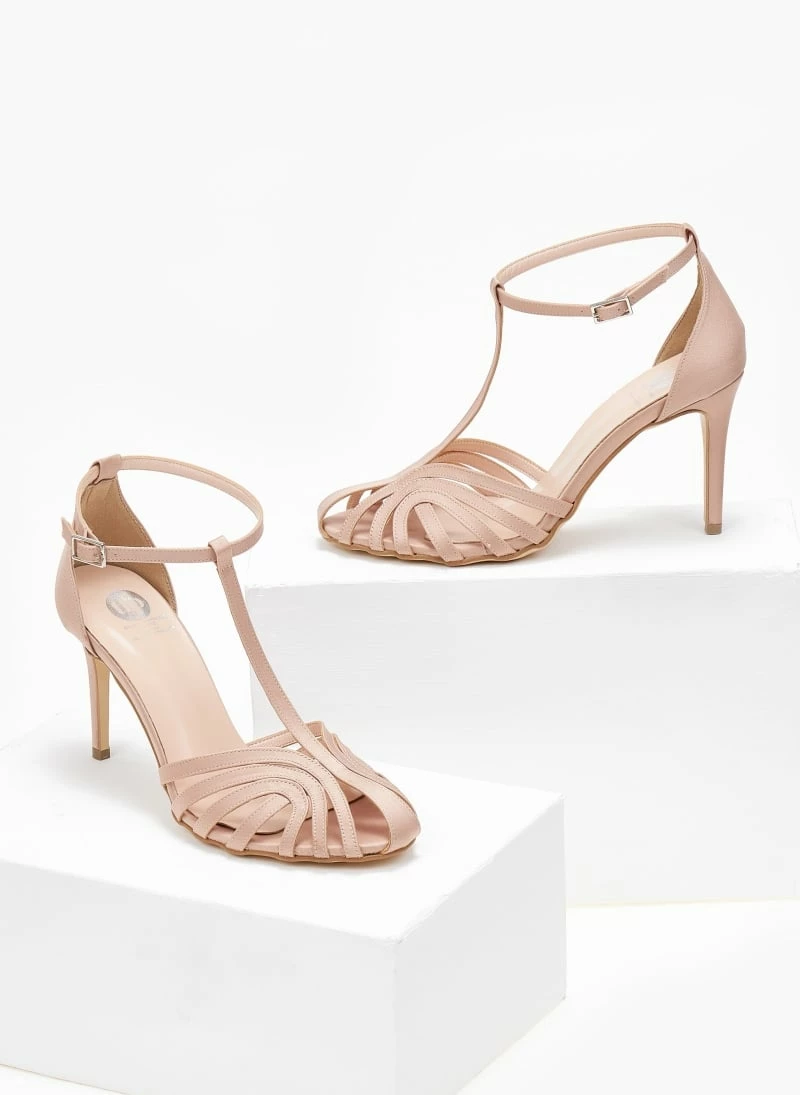 Πέδιλα σατέν με ρετρό σχέδιο Tfp Exclusive - Nude - Image 5