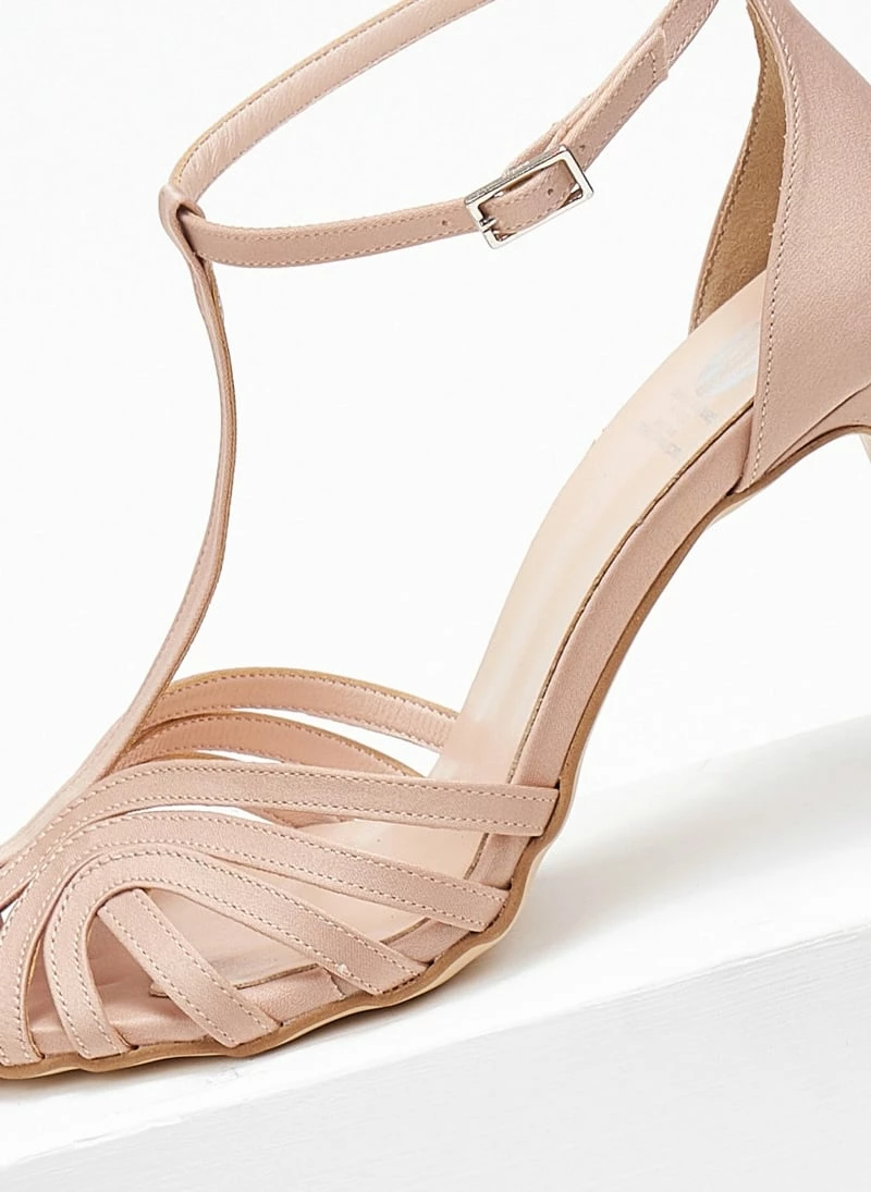 Πέδιλα σατέν με ρετρό σχέδιο Tfp Exclusive - Nude - Image 6