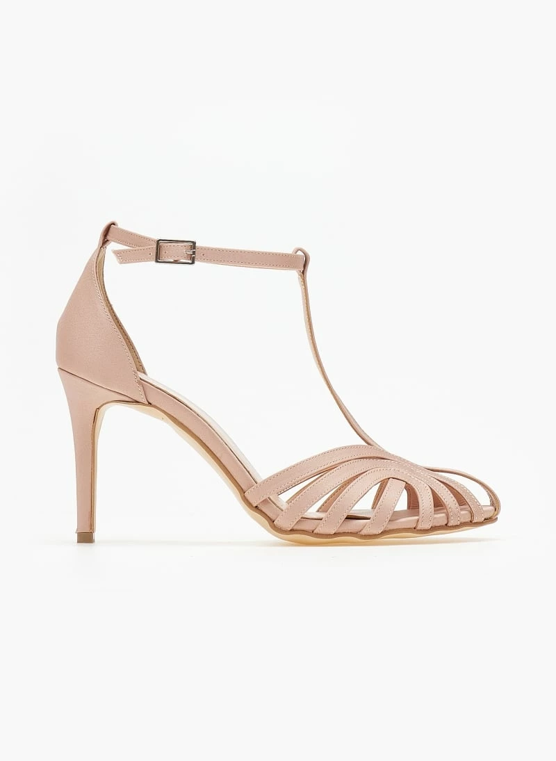 Πέδιλα σατέν με ρετρό σχέδιο Tfp Exclusive - Nude - Image 2