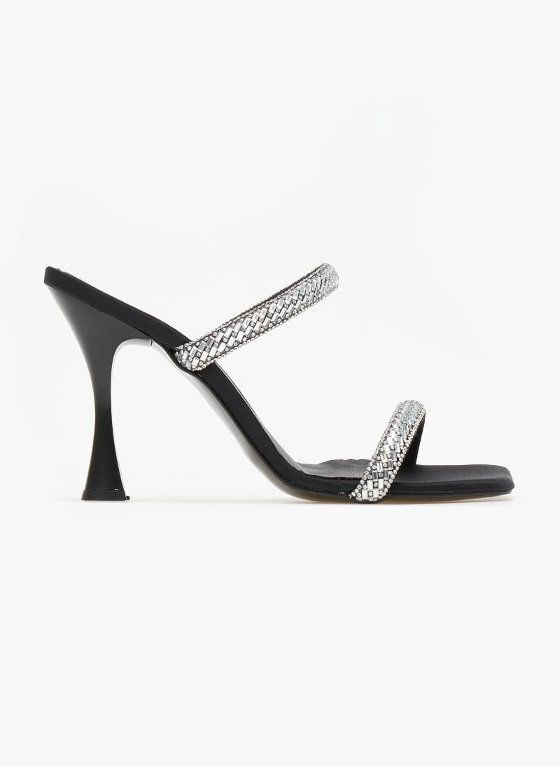 Πέδιλα σατέν με Strass Tfp - Μαύρο - Image 2